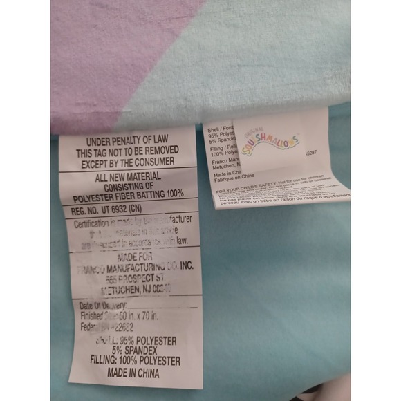 Squishmallows Snuggle Throw Blanket Super Soft, 50 x 70 Inches Pink Blue Purple - Picture 2 of 6